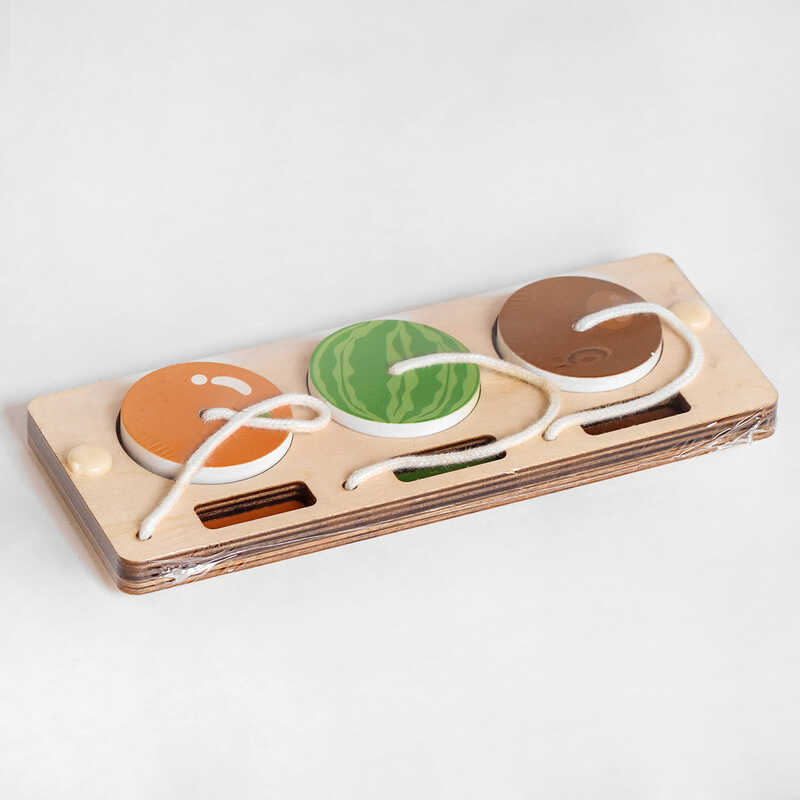 Вкладиші С 51350 (240) "Фрукти", дерев'яні, у плівці