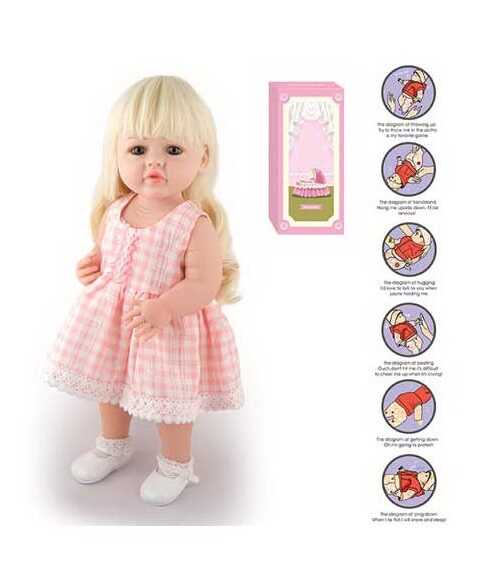 Лялька AFD 8866-52 S (12) висота: 52 см, функціональна, гумова, звуки, прошите волосся, аксесуари, в коробці