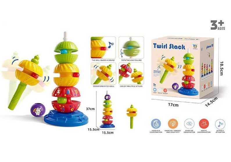 Гра для моторики 50220 (48) основа, гвинтові стержні, кульки обертаються, брязкальце, в коробці