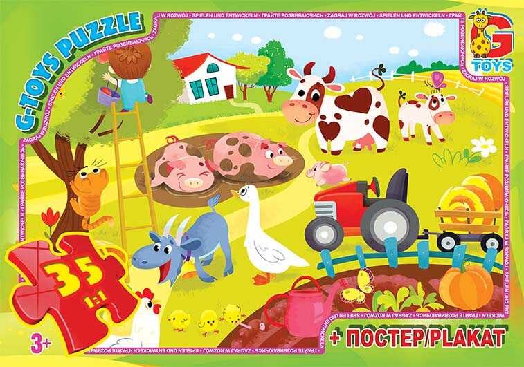 гр Пазли 35 ел. "G Toys" Вчимося з задоволенням: Життя на фермі" GF 05 (62)