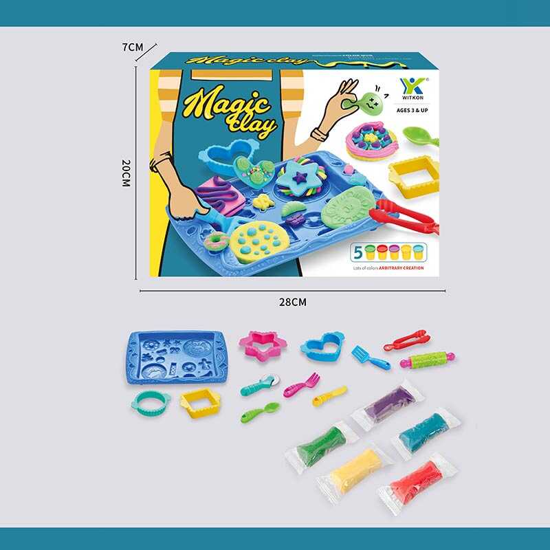 Тісто для ліплення 2930 C (60) 5 кольорів тіста, формочки, аксесуари, в коробці