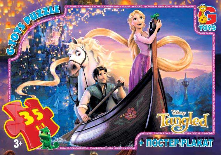 гр Пазли 35 ел. "G-Toys" "Рапунцель" TA 001 (62) + постер