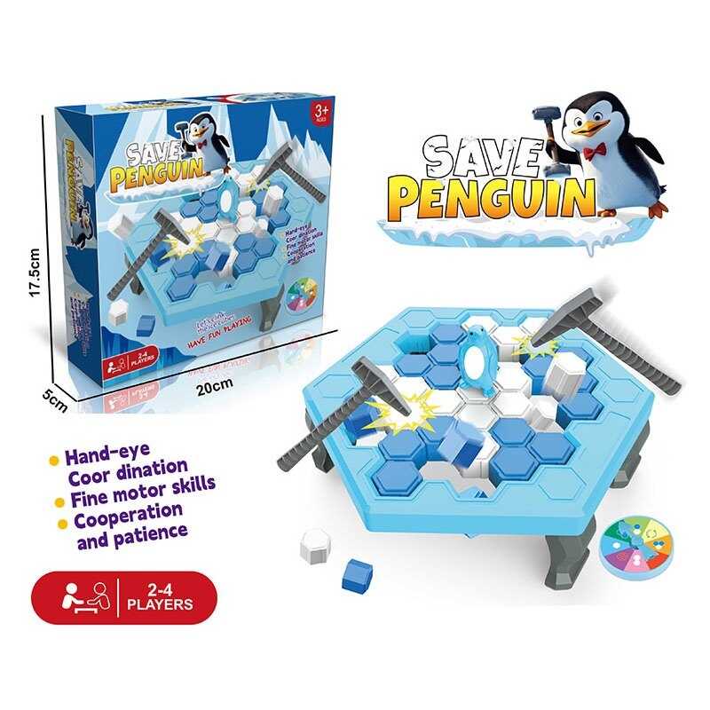 Настільна гра 1124 (96) платформа-столик, пінгвін, 2 молоточки, в коробці
