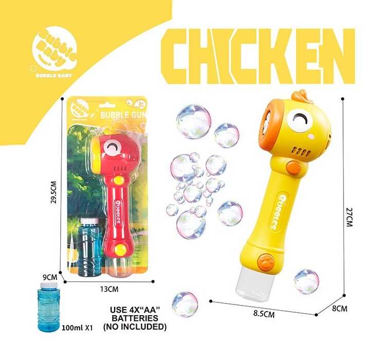 Пістолет з мильними бульбашками BE-022 A (72) 2 види, на листі, ВИДАЄТЬСЯ МІКС