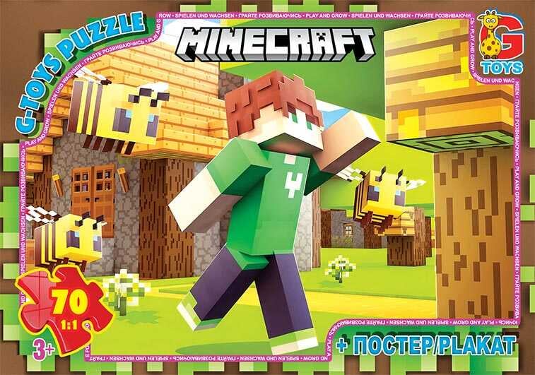 гр Пазли 70 ел. "G-Toys" "MINECRAFT" MC 800 (62) + постер