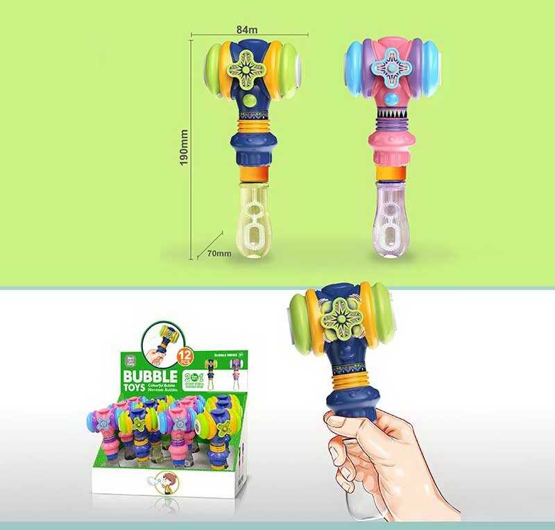 Мильні бульбашки U 006 (12) ЦІНА ЗА 12 ШТУК В БЛОЦІ, висота 19см, молоточок, рухливі елементи, інерційний механізм, в коробці