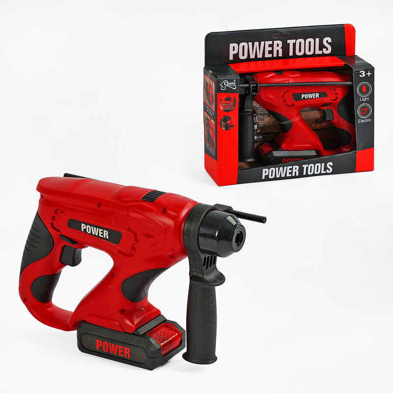 Дриль T 1805 (48/2) звук, підсвічування, 3 насадки, на батарейках, в коробці