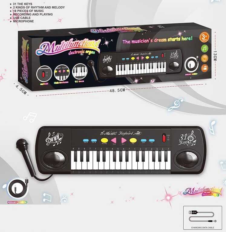 Синтезатор 3120 B (60) 31 клавіша, мікрофон, USB-кабель, на батарейках, у коробці