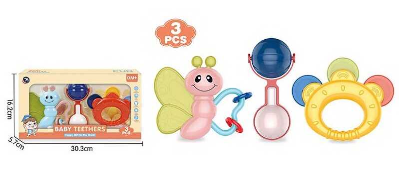 Набір брязкалець BM 4300-1 (96/2) 3 штуки, прорізувач, в коробці