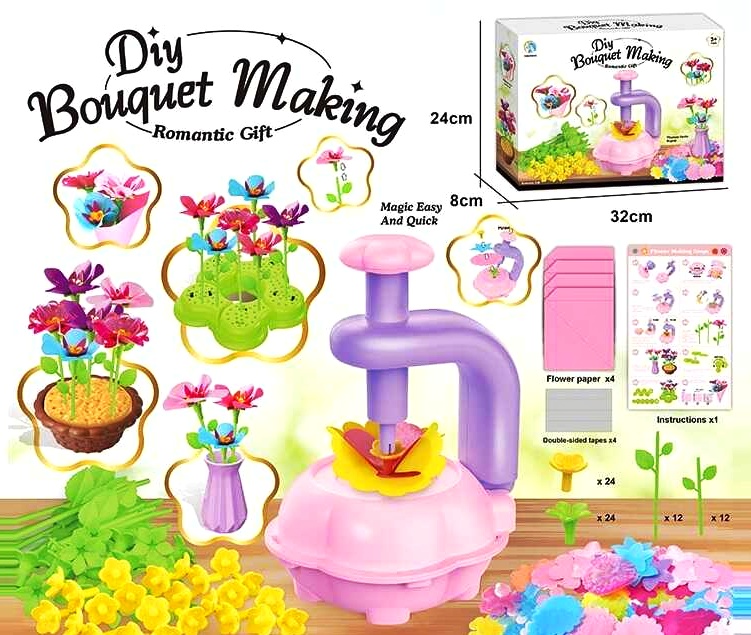 Набір для творчості SY 025 A , інструмент, ваза, заготовки для квітів, аксесуари, в коробці