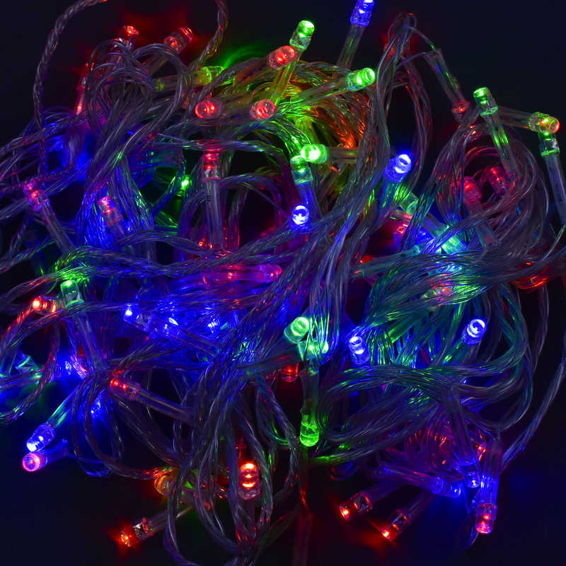 Гірлянда світлодіодна С 31321 (100) 100 лампочок, довжина 9.5 метра, мультиколор