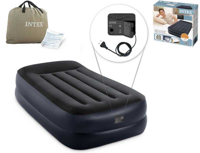 Intex Велюр матрац 64122 ND (3) з підголівником, розмір 99х191х42 см