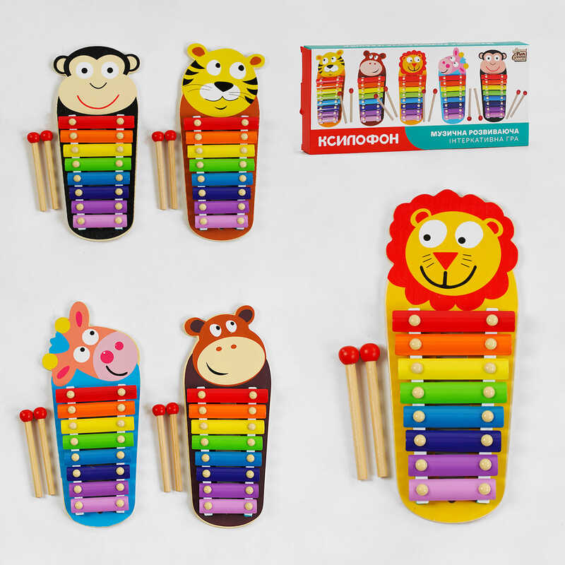 гр Ксилофон 77678 (40) "4FUN Game Club Wood", 4 види, в коробці