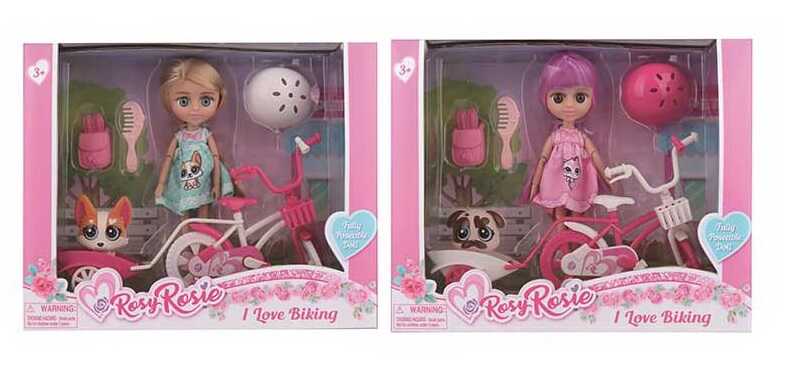 Лялька RR 016 (48/2) 2 види, висота: 16 см, шарнірні суглоби, знімний одяг, улюбленець, аксесуари, в коробці