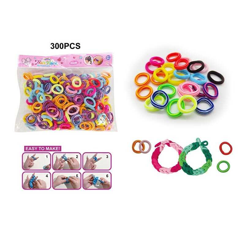 Набір резиночок для плетіння 555 B-4 (240/2)  різнокольорові, м’які, еластичні, в пакеті