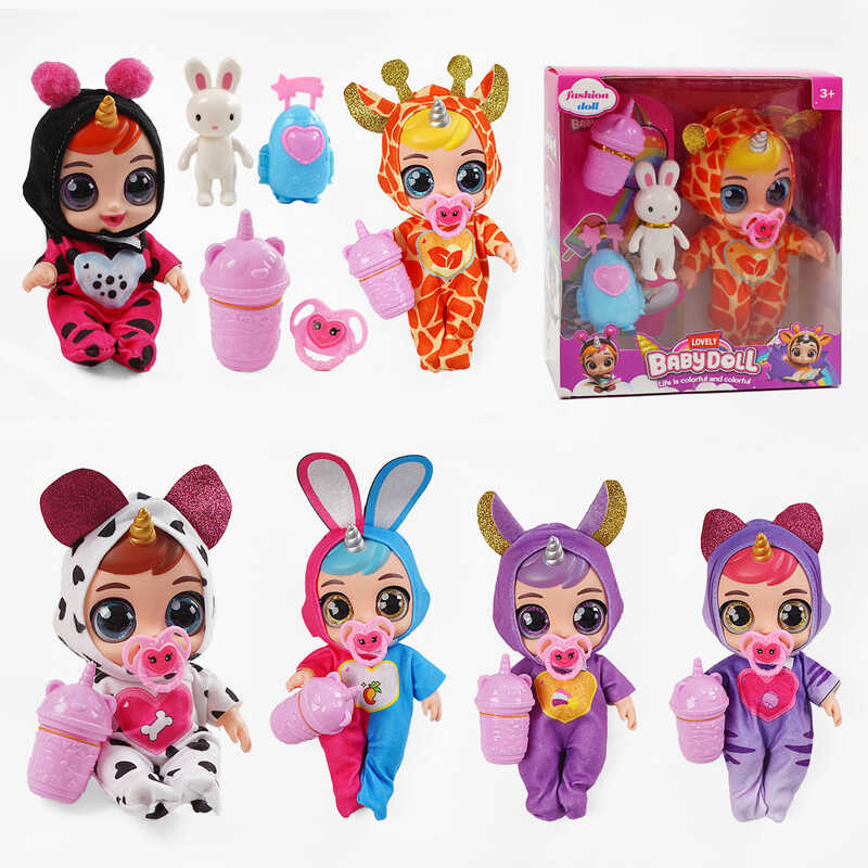 Лялька 216 A (72/2) 6 видів, в коробці, гумова, висота 20 см, говорить, сміється, плаче, знімний одяг, рухливі кінцівки, пляшечка, пустушка, аксесуари, ВИДАЄТЬСЯ ТІЛЬКИ МІКС ВИДІВ