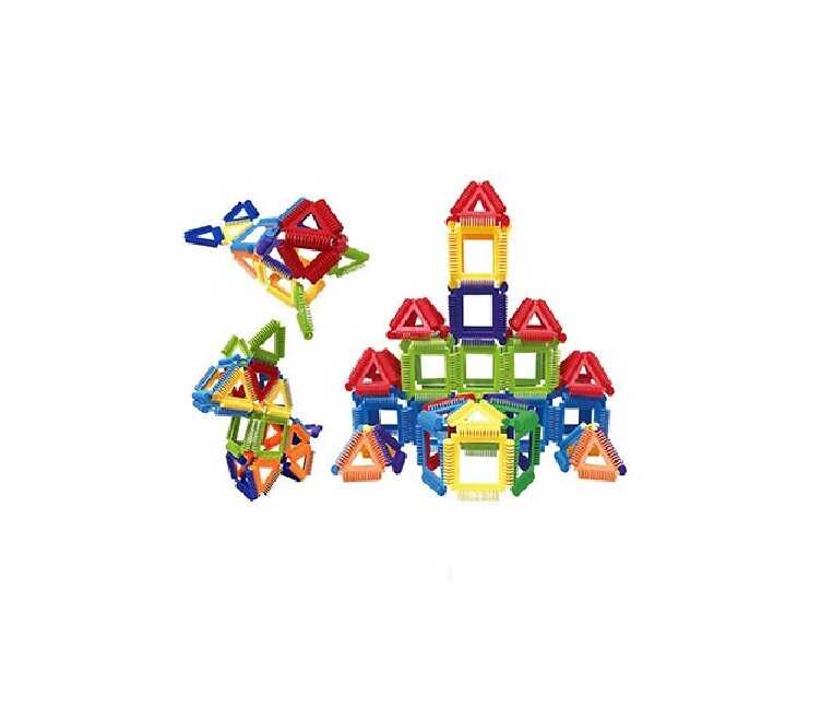 Конструктор 9908 A-1 (48/2) елементи зі “щіточками”, геометричні фігури, зміна куту нахилу, в пакеті