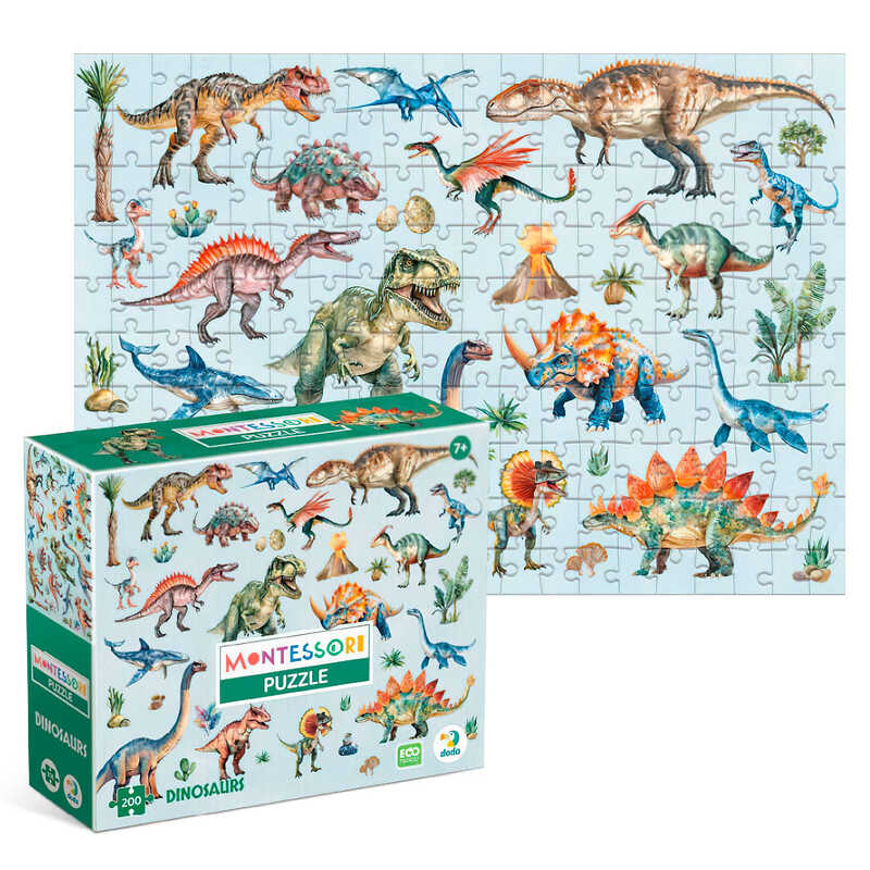гр Монтессорі пазл "Динозаври" 300631 (24) "DoDo", 200 елементів, 33х47 см, в коробці