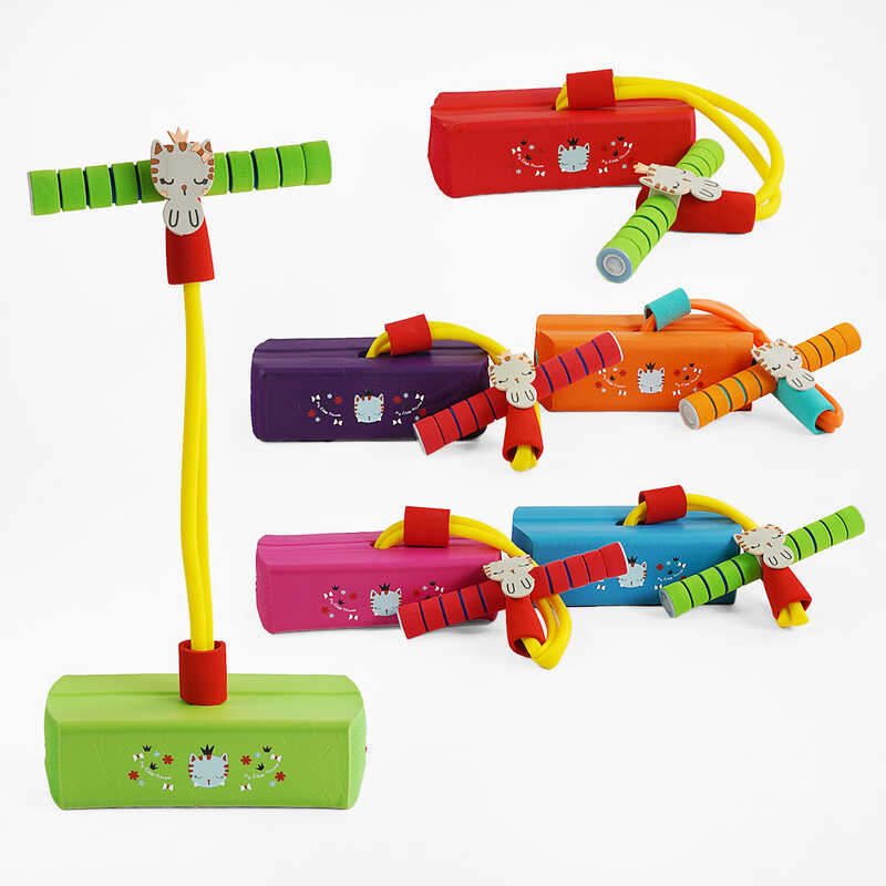 Дитячий джампінг С 67942 (30) підсвічування, пискавка, в пакеті, ВИДАЄТЬСЯ ТІЛЬКИ МІКС ВИДІВ