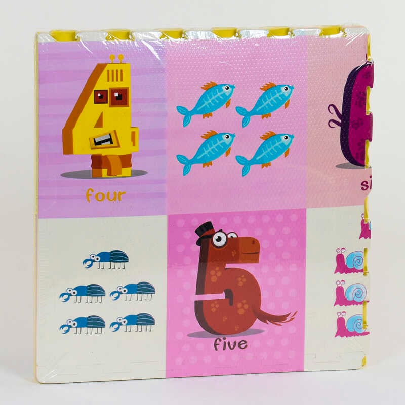 Килимок-пазл EVA З 36624 Цифри (15) 4шт в упаковці, 60х60см