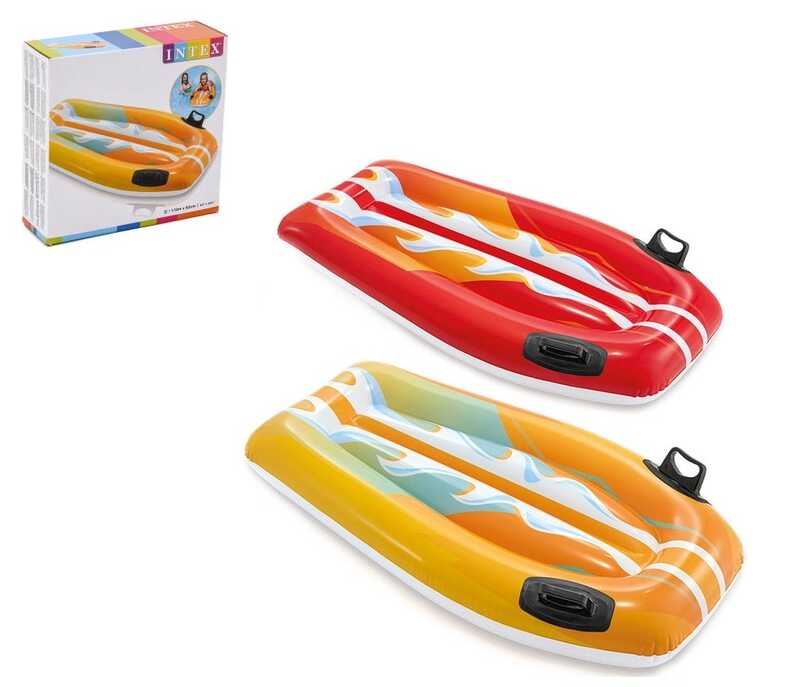 «Intex Плотик 58165 NP "Серфінг" , з ручками, розмір 112х62см, 2 види, від 6 років