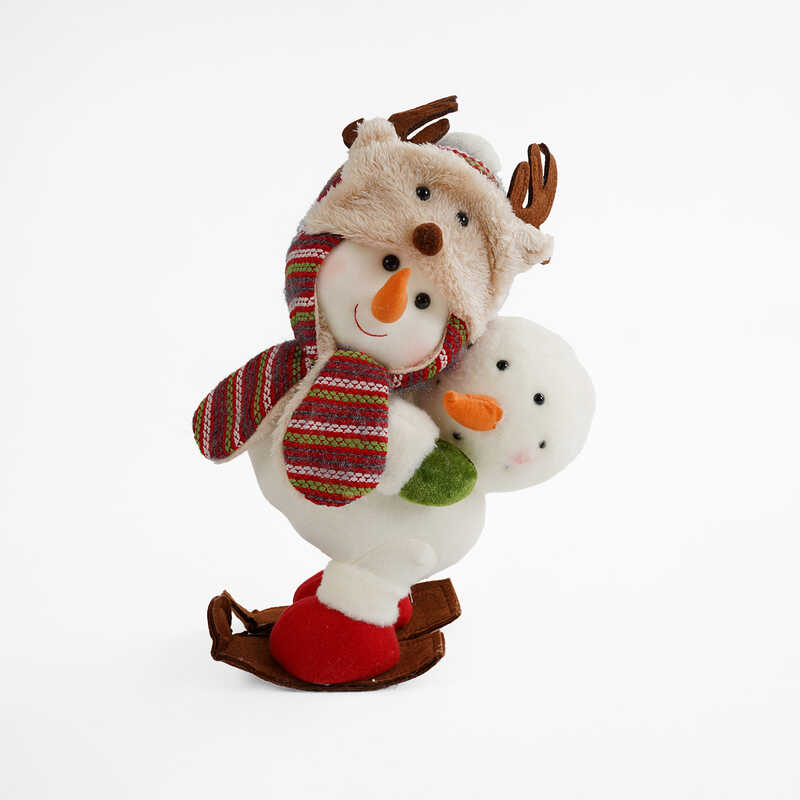 Новорічна декоративна іграшка C 67827 (24) “Сніговик”, висота 35 см, у пакеті