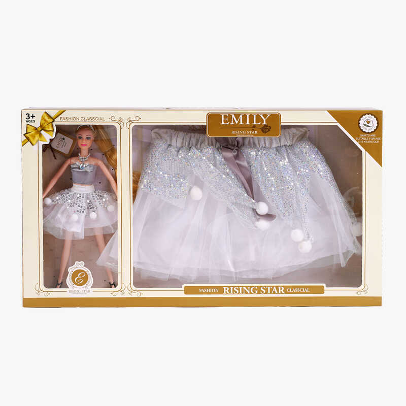 Лялька QJ 069 A (12/2) висота 30 см, спідничка для дівчинки у наборі, в коробці