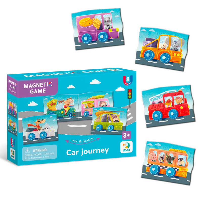 гр Магнітна гра "Автомобільна подорож 200253 (64) "DoDo", 8 магнітів, в коробці