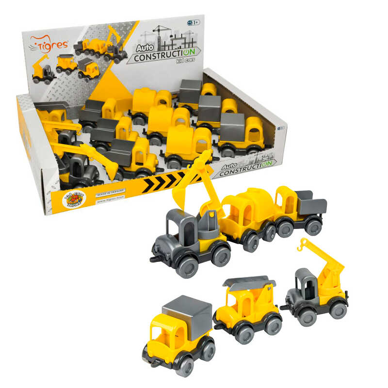 гр Будівельні машинки "Kid cars" 39901 ЦІНА ЗА 12 ШТУК У БОКСІ (96) "Tigres"