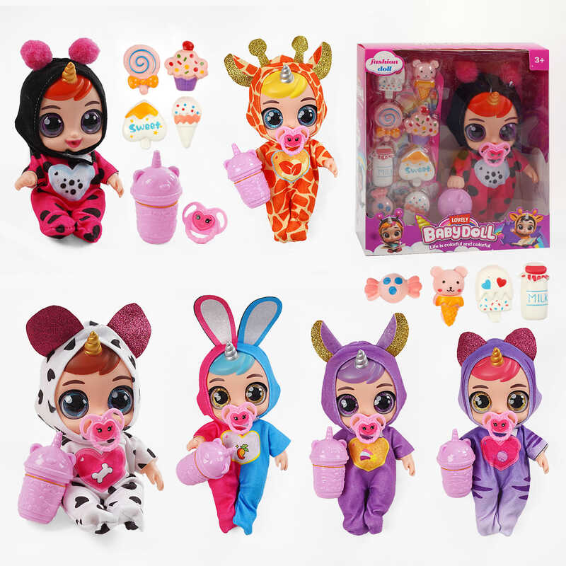 Лялька 216 A2 (72/2) 6 видів, в коробці, гумова, висота 20 см, говорить, сміється, плаче, знімний одяг, рухливі кінцівки, пляшечка, пустушка, аксесуари, ВИДАЄТЬСЯ ТІЛЬКИ МІКС ВИДІВ