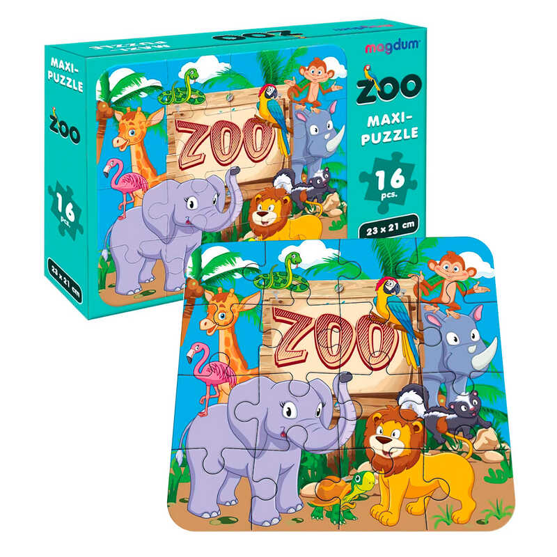 гр Гра настільна розвиваюча ME5032-01 "Maxi-пазл Зоопарк" EN (60) "Ludum", в коробці