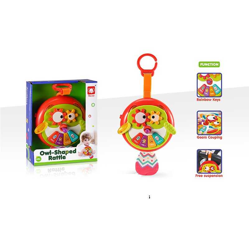 Брязкальце 836 (72) ноти, мелодії, пісні англ. мовою, підсвічування, тріскачка, шелесткі елементи, шестерні, кільце для підвішування, в коробці