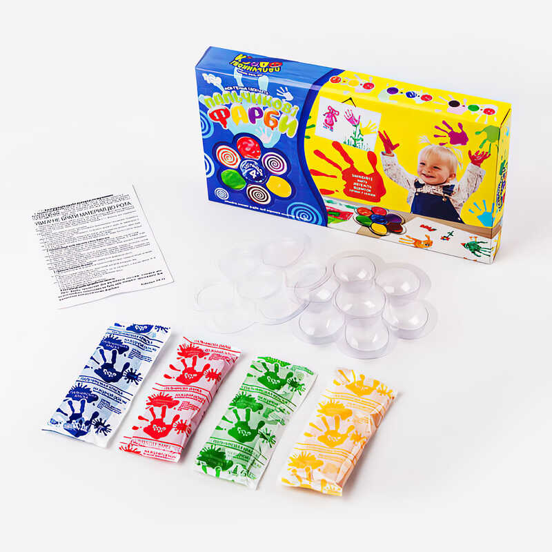 гр Пальчикові фарби "Моя перша творчість" PK-02-02 4 кольори укр. (12) "Danko Toys"