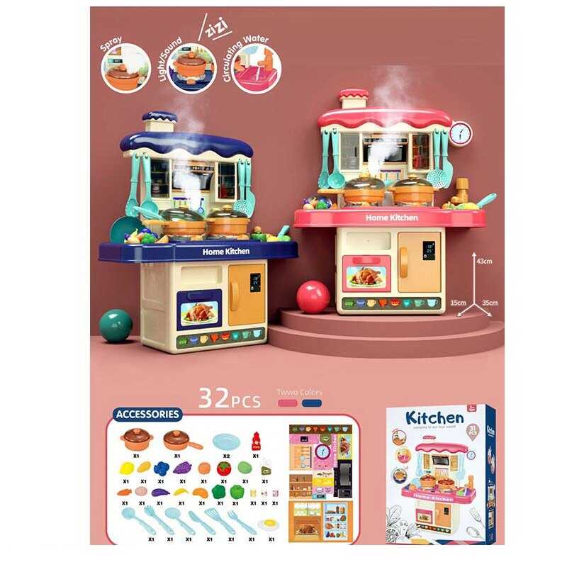 Кухня 2021 (18) 2 види, підсвічування, звуки, парогенератор, 31 елемент, в коробці