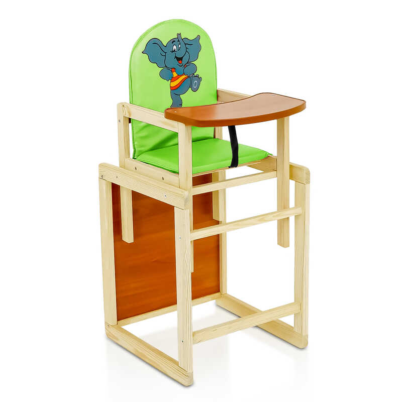 гр Стільчик /шкірзам/№2066 - "Слоник" - колір САЛАТОВИЙ (1) ТМ "Мася"