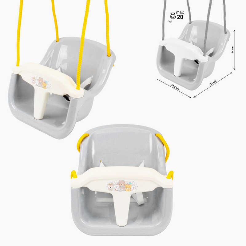 гр Гойдалка 2130 (6) СІРА, "Technok Toys", 34,5х31х34 см, до 20 кг