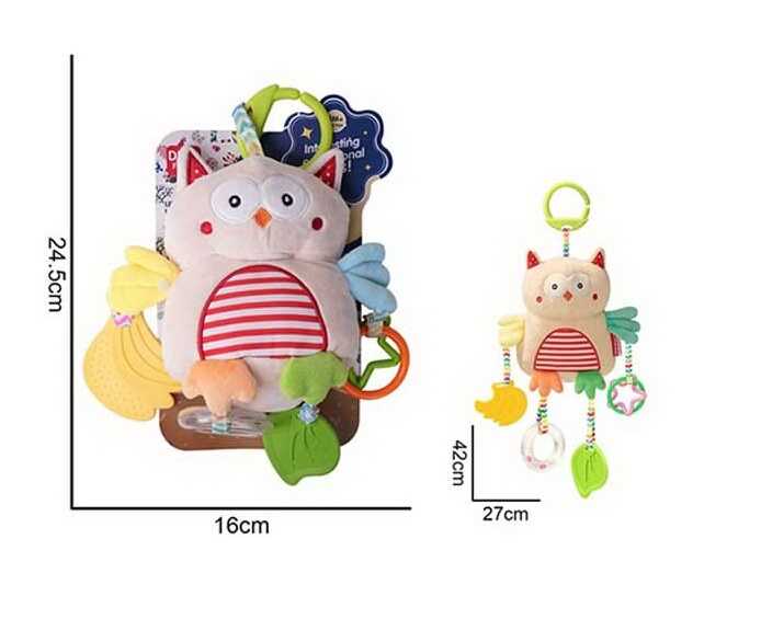 Брязкальце 688 M48 (72) текстильне, підвіска, гумові прорізувачі, кільця, кріплення для підвішування, в пакеті