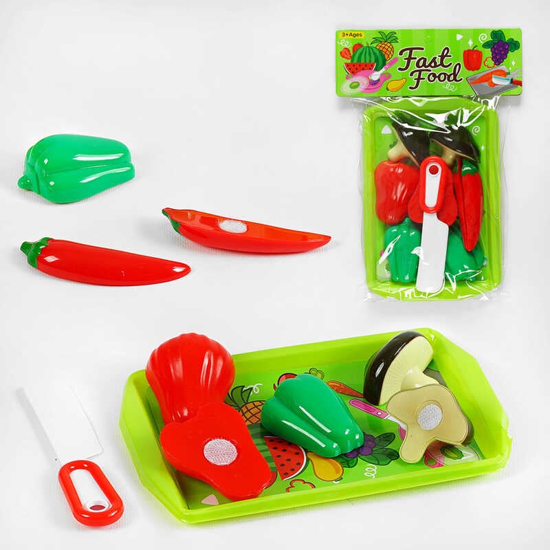 Набір овочів M 103 (360/2) на липучках, таця, ніж, у пакеті