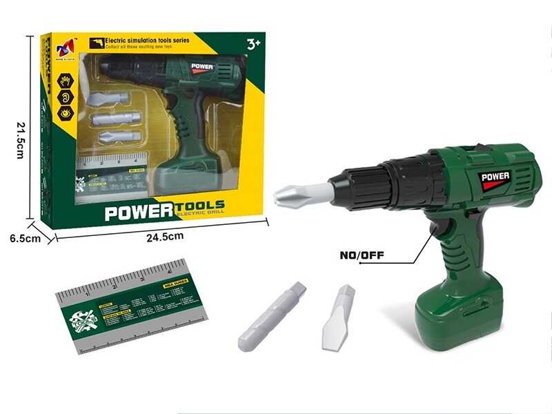Дриль MX 015 (72/2) 3 насадки, на батарейках, механічний принцип роботи, в коробці