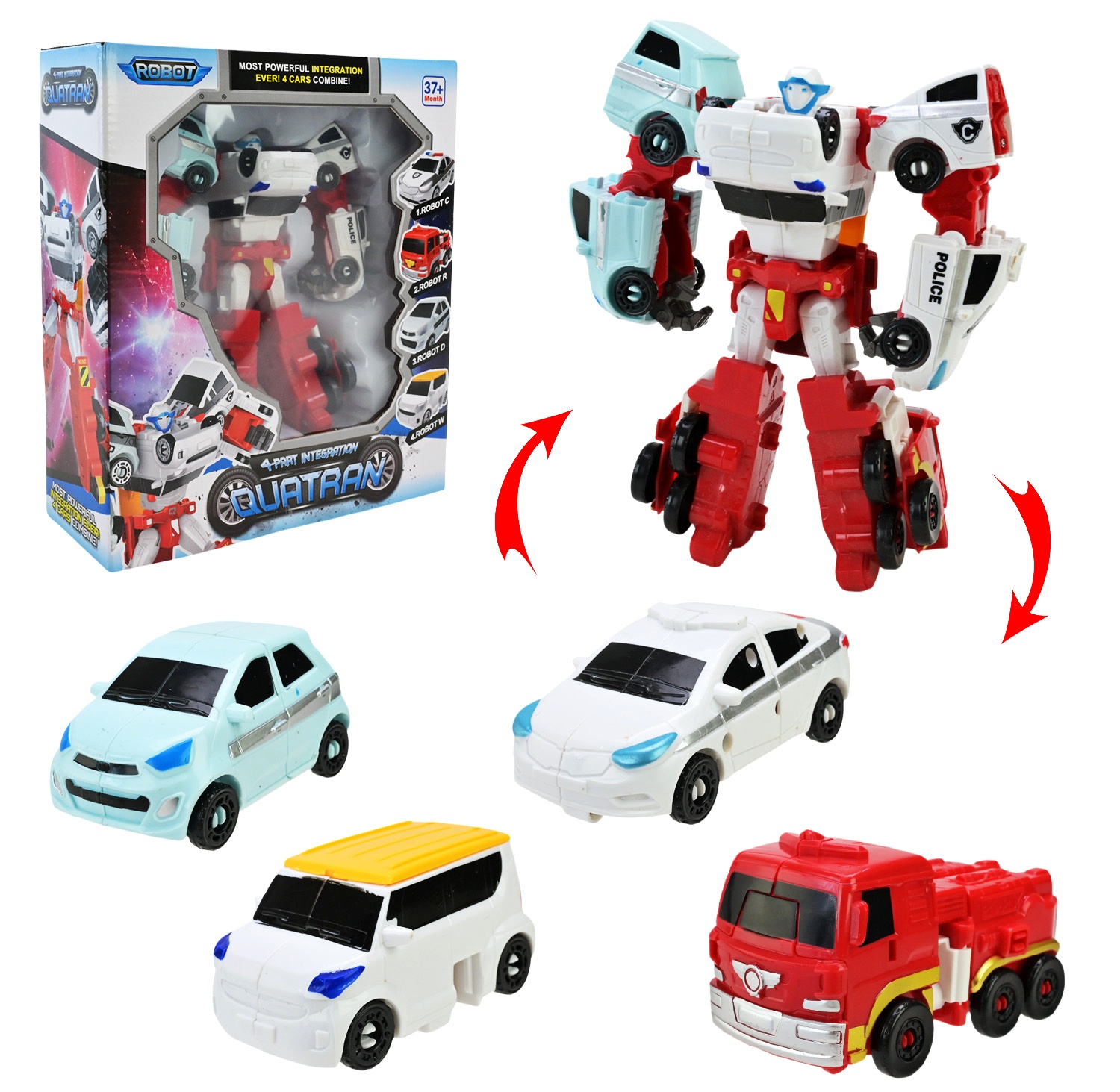 Трансформер 518 A , «Quatran», 4в1, в коробці