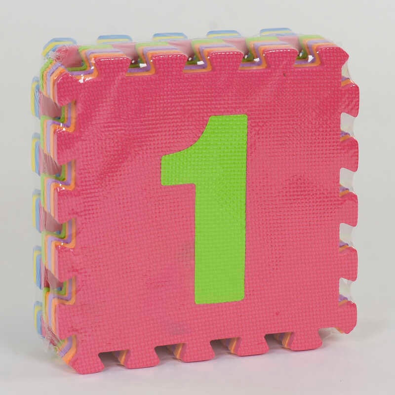 Килимок-пазл EVA С 36605 Цифри (24) 9шт в упаковці, 30х30см