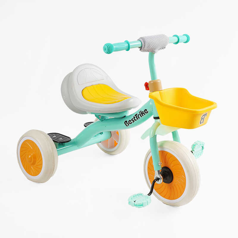 Велосипед 3-х колісний BS-49151 "Best Trike" (1) колеса EVA переднє 10’’, заднє 8’’, сталева рама, УКР.ОЗВУЧУВАННЯ, світло, кошик, в коробці