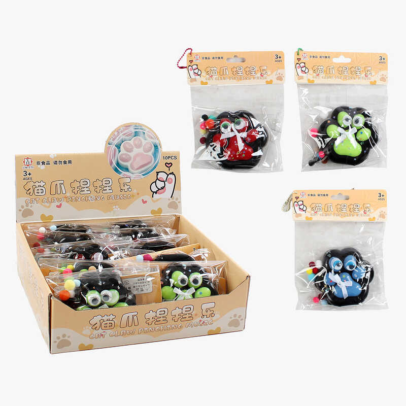 Гра антистрес С 70380 (24) ЦІНА ЗА 10 ШТУК В БЛОЦІ, “Лапка”, кульки, блискітки