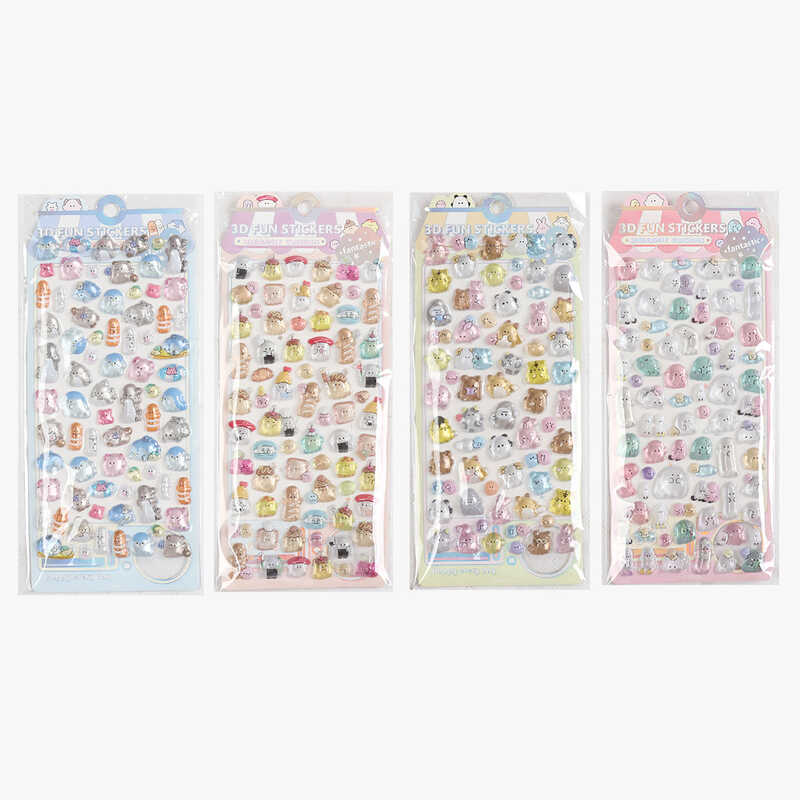 Наліпки C 70906 (480) об’ємні, в пакеті, ВИДАЄТЬСЯ ТІЛЬКИ МІКС ВИДІВ