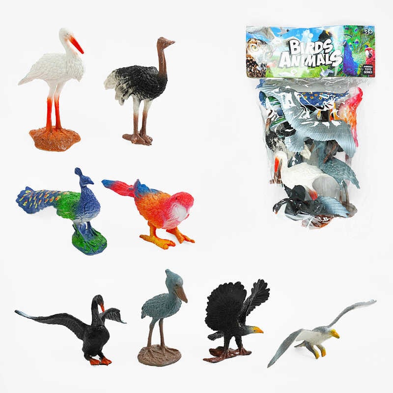 Набір тварин Q 907-7 (60) “Птахи”, 8 фігурок, в пакеті