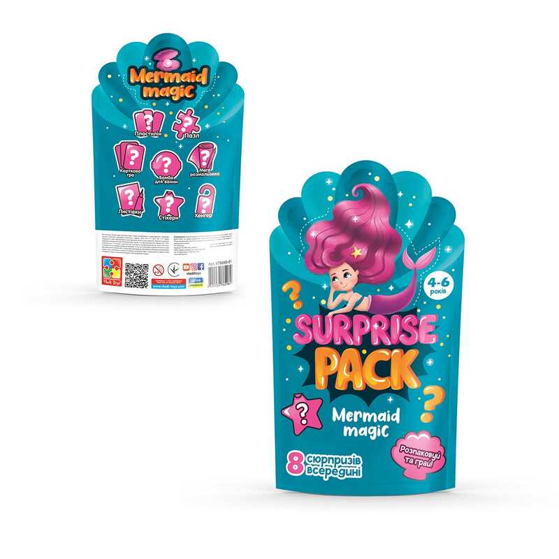 гр Набір сюрпризів "Surprise pack. Mermaid magic" VT 8080-01 (10) "Vladi Toys"