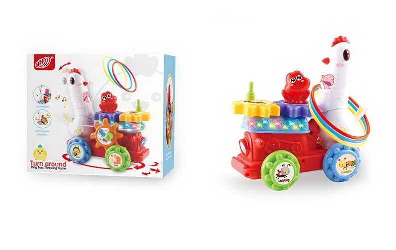 Музична курка HD 9060 (72) звук, підсвічування, колесо вільного ходу, шестерні, гра з кільцями, в коробці