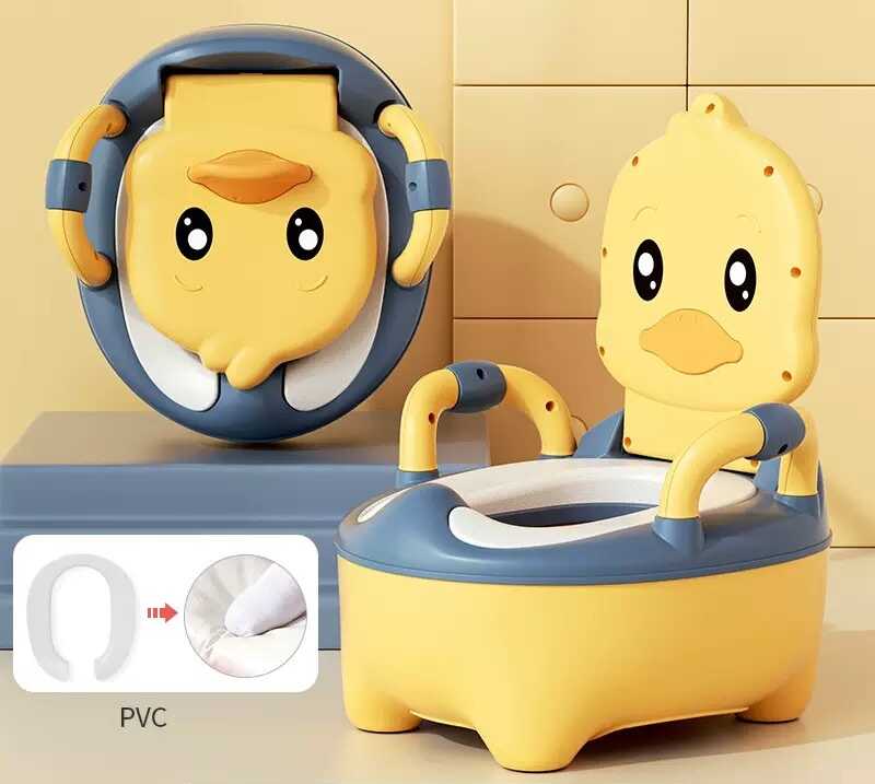 гр Горщик дитячий ВМ-220770 Bimbo (1) колір ЖОВТИЙ, знімний лоток, кришка, антиковзкі накладки на ніжках