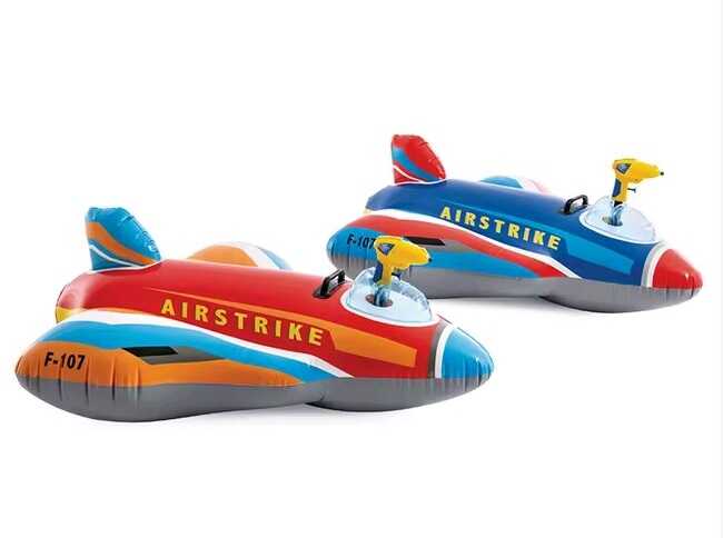 «Intex Надувний плотик 57531 NP , "Реактивний винищувач" з розприскувачем, 117х104см