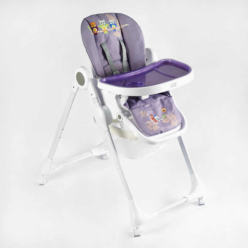 Стільчик для годування Joy K-60290 (1) мягкий чохол ПВХ, 4 колеса, з’ємний столик, кошик, в коробці